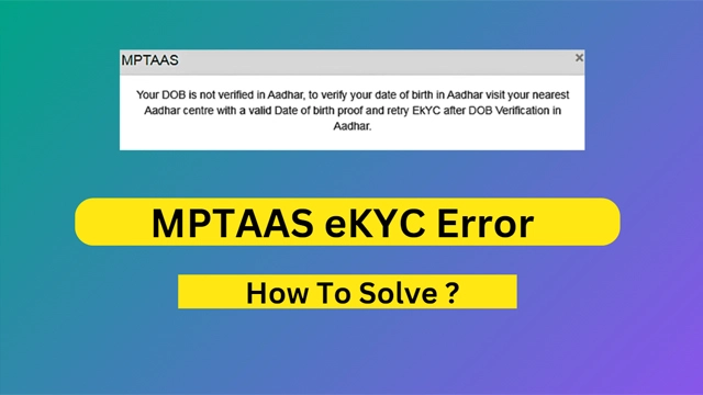 MPTAAS eKYC Error