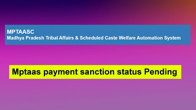 Mptaas payment sanction status Pending